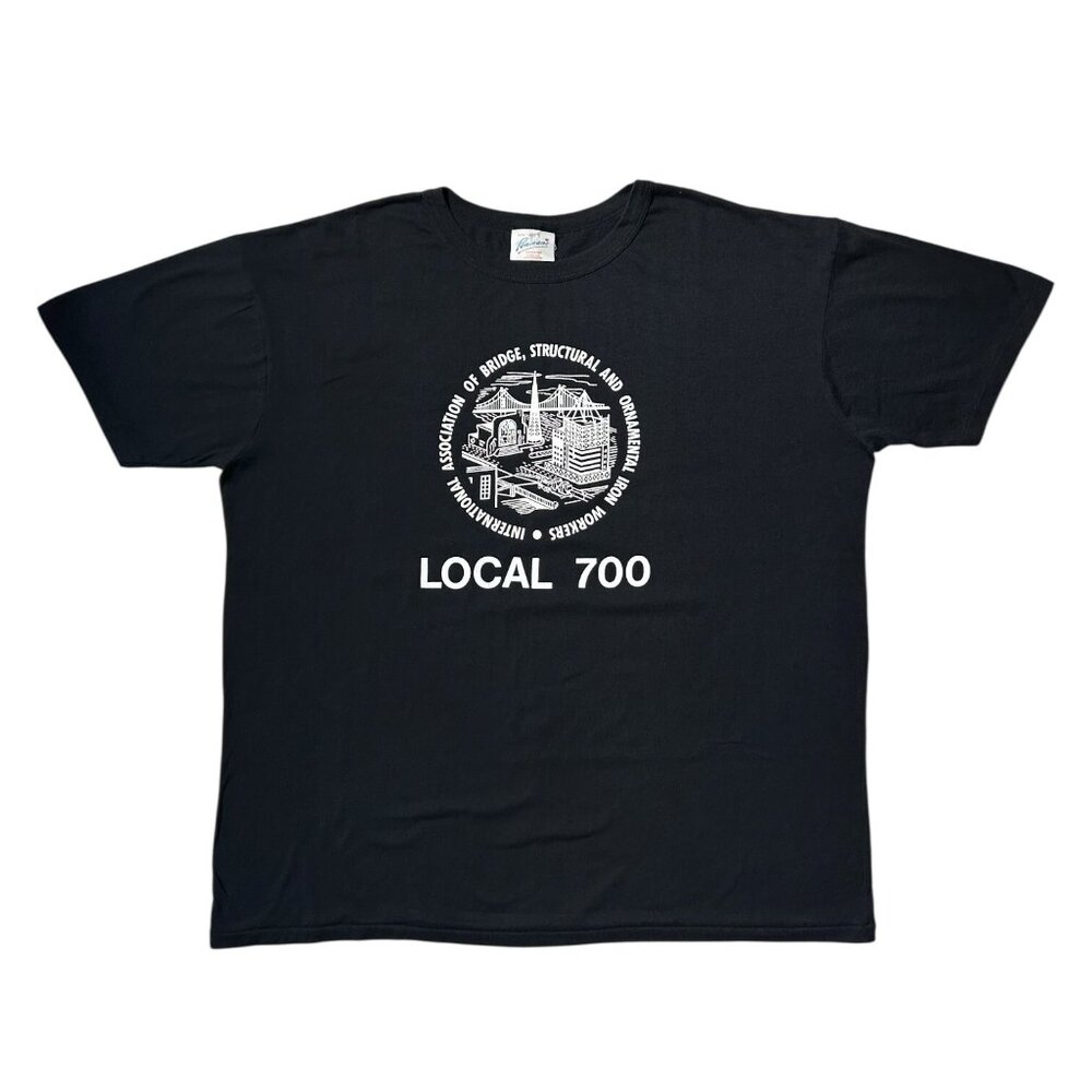 80s 90s vintage Iron Workers Union T-shirt single stitch XXL Local 700.